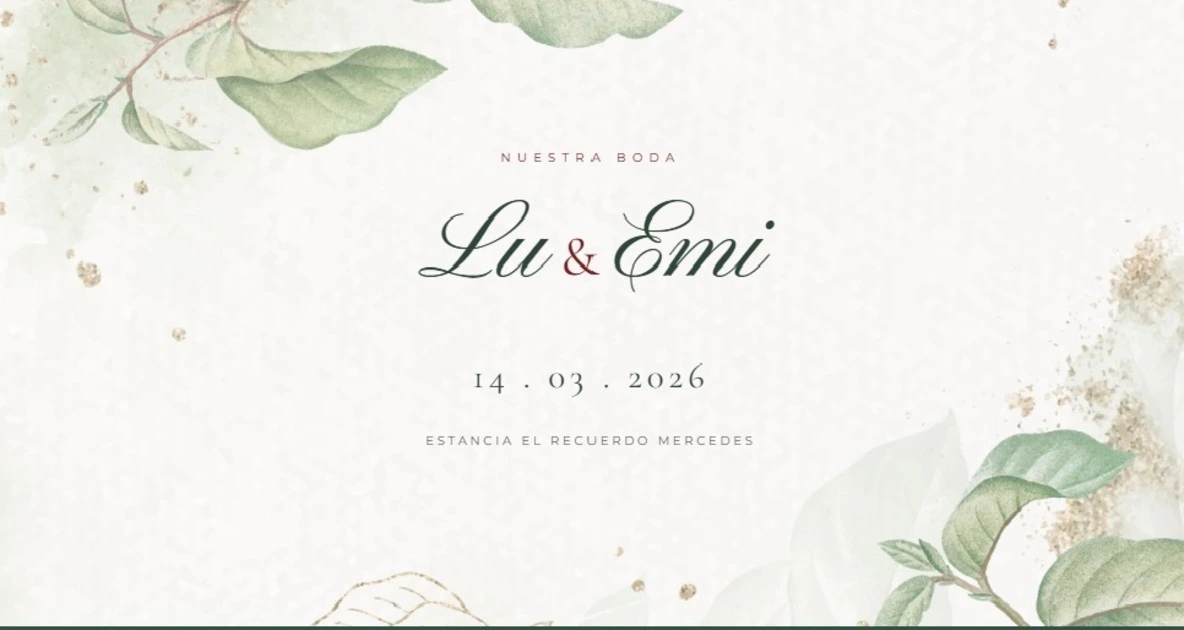 Invitación digital para boda — Lu y Emi